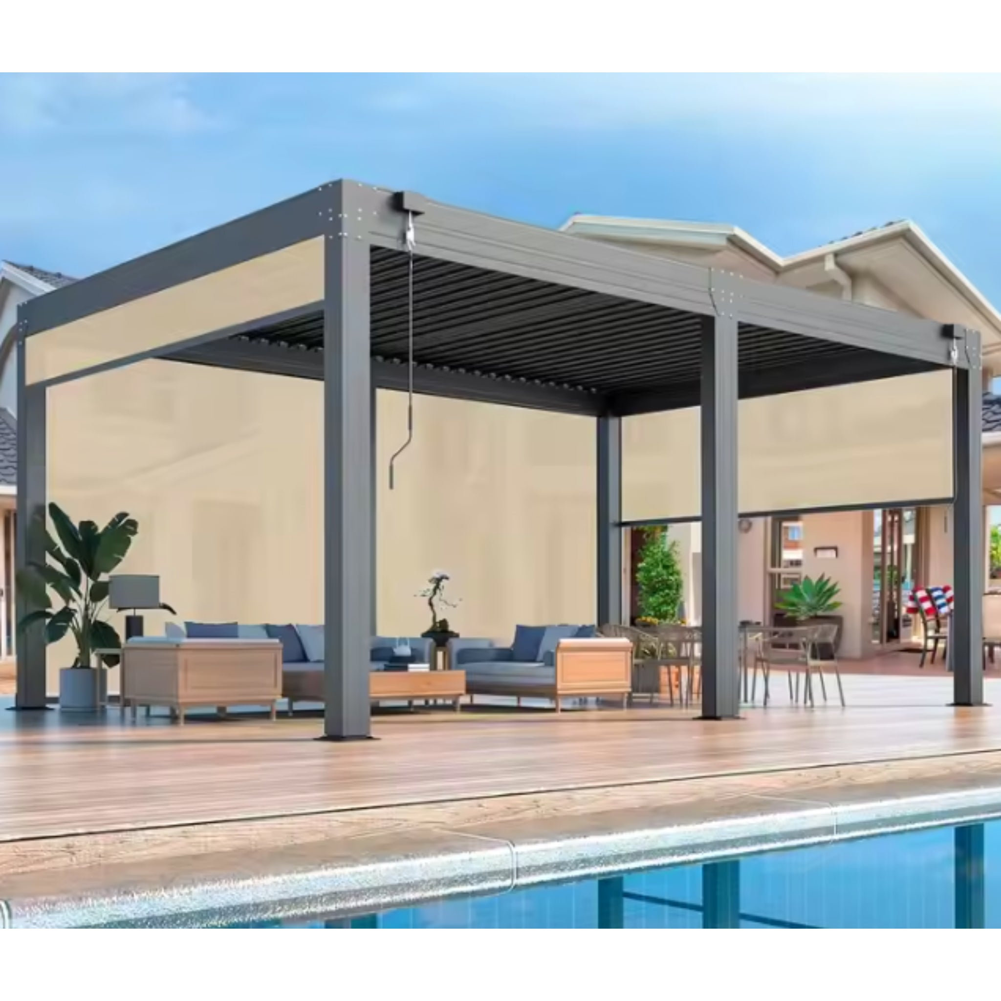 LuxeArch Steel Pergola